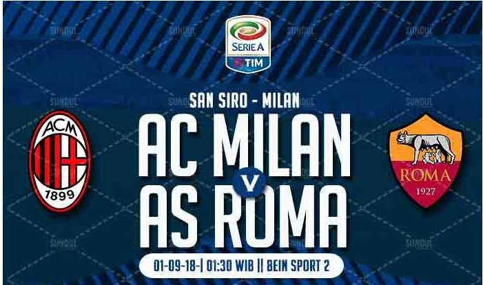 Statistik Dan Prediksi Ac Milan Vs AS Roma 1 September 2018