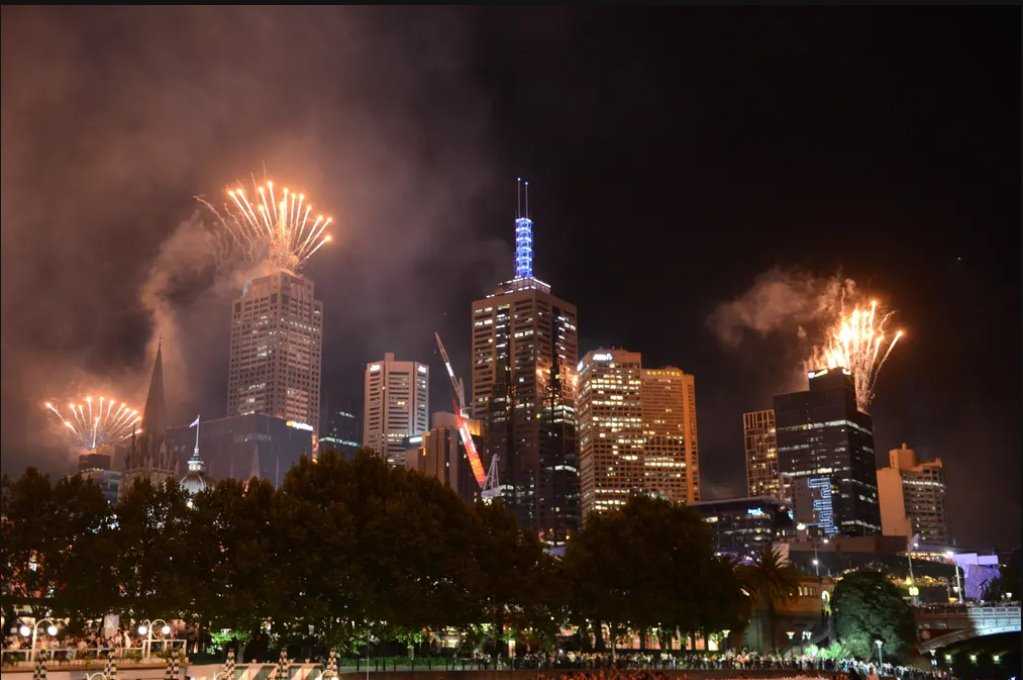 pesta kembang api di australia pada malam tahun baru 2019