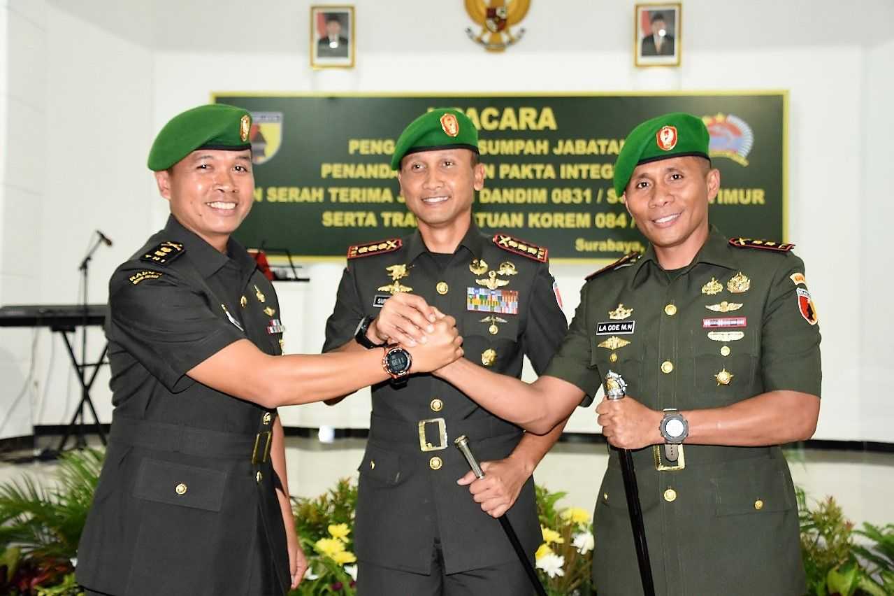 Mantan Danyon 509/Kostrad, Dilantik Jadi Dandim Surabaya Timur