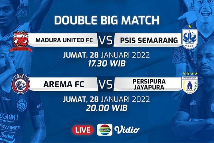 Link Live Streaming PSIS vs Madura United Jam18.15 WIB Hari Ini