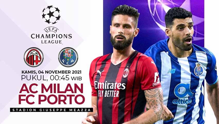 Link Live Streaming Porto vs AC Milan Jam 02.00 WIB Hari Ini