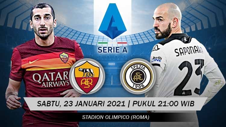 Link Live Streaming AS Roma vs Spezia Jam 02.45 WIB Hari Ini