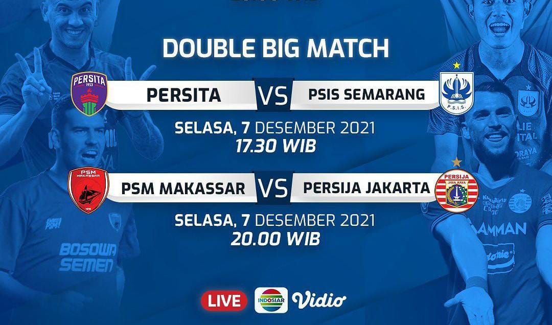 Link Live Streaming Persita vs PSIS Jam 18.15 WIB Hari Ini