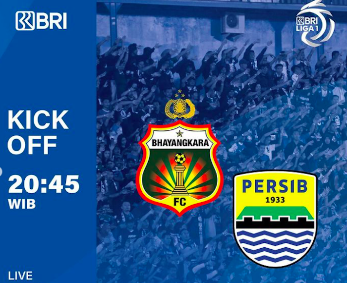 BRI Liga 1 Hari Ini Live Persib vs Bhayangkara Jam 20.45 WIB Hari Ini