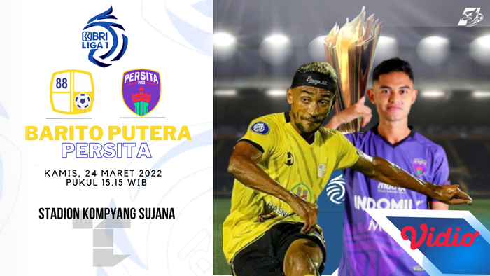 BRI Liga 1 Bartito Putera vs Persita Live Streaming 15.15 WIB Hari Ini