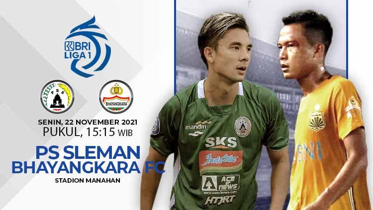 BRI Liga 1 Bhayangkara  vs PSS Sleman Live Streaming 20.30 WIB Hari Ini