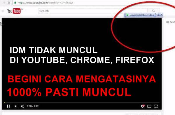 Penyebab & Mengatasi Tombol Download IDM Tidak Muncul di YouTube Terbaru Tahun Ini