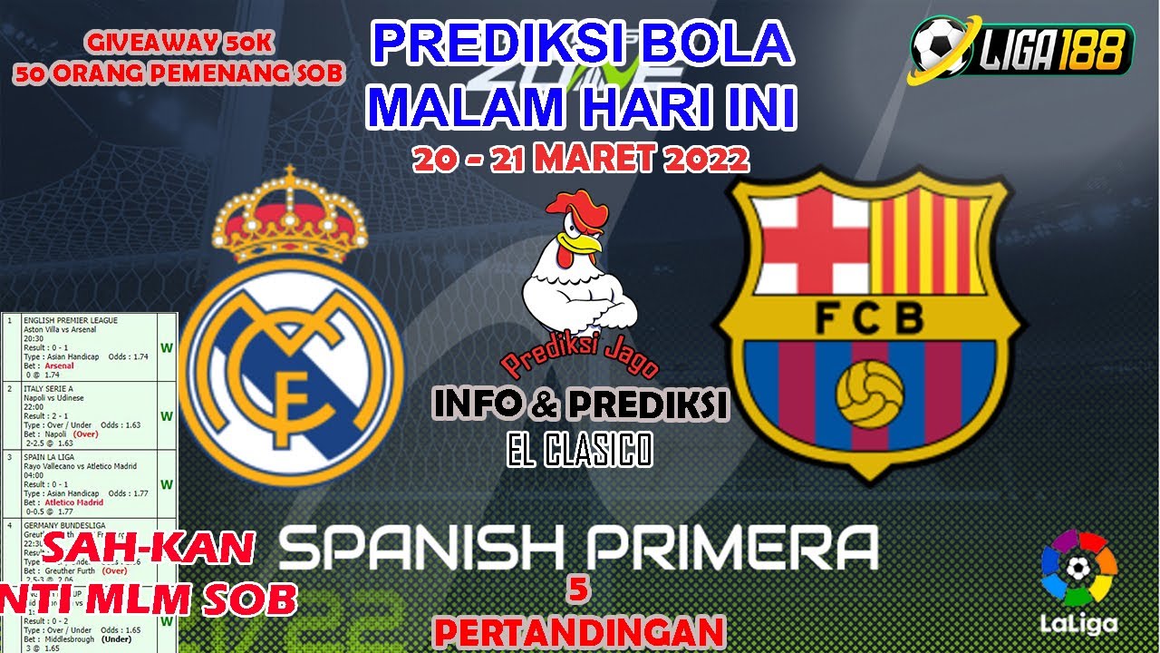 Prediksi Real Madrid vs Barcelona, 21 Maret, Liga Spanyol