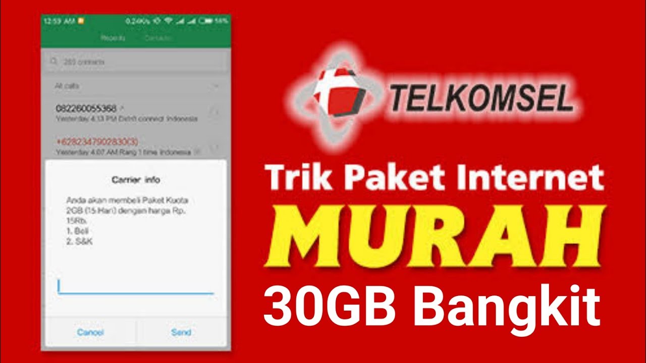 Kumpulam Trik Paket Internet Telkomsel super murah Update 2020 Terbaru Tahun Ini