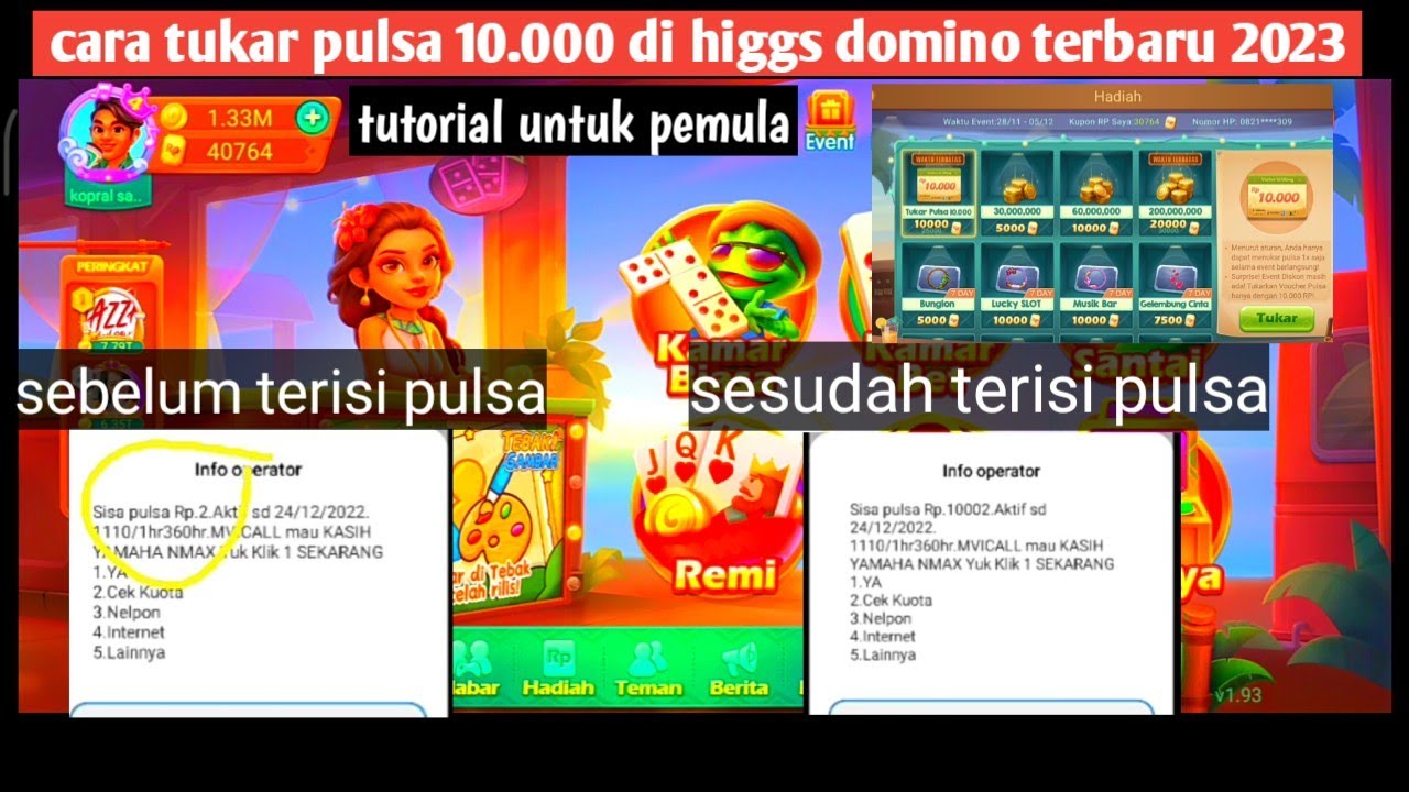 Lihat Cara Tukar Hadiah Pulsa di Higgs Domino 2022 Terbaru