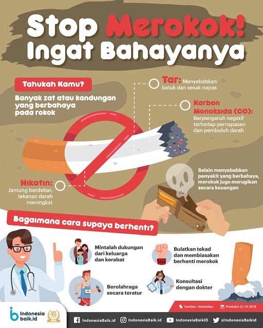 contoh poster kesehatan bahaya rokok
