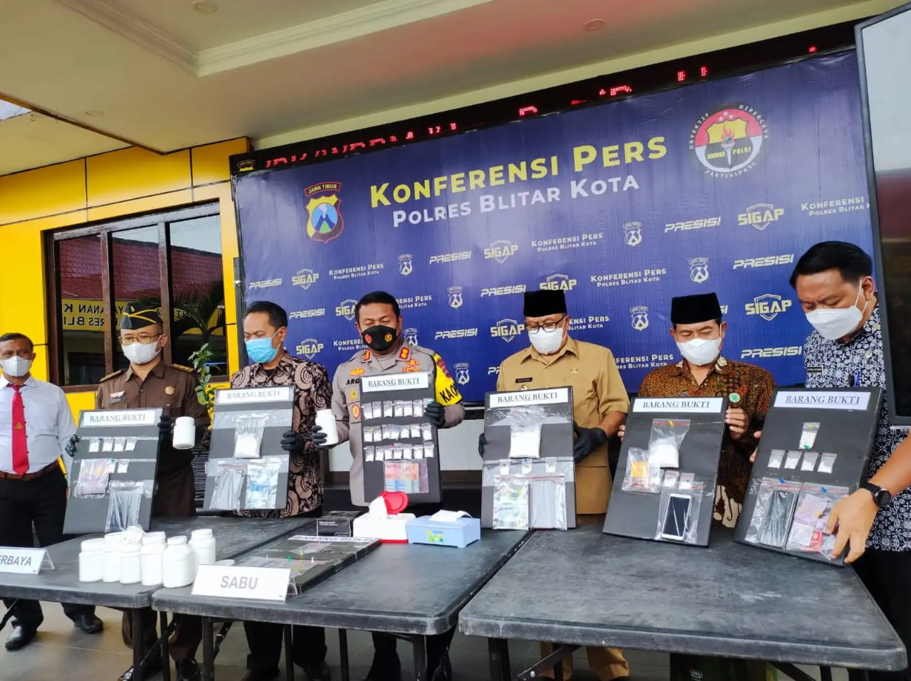 Jelang Nataru 2023, Polres Blitar Kota Bongkar 10 Kasus Narkoba