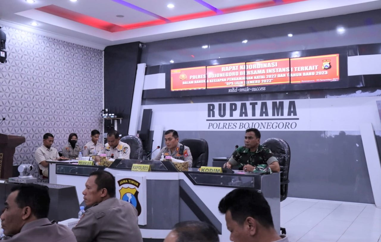 Kapolres Bojonegoro Pimpin Rakor Persiapan Pengamanan Nataru