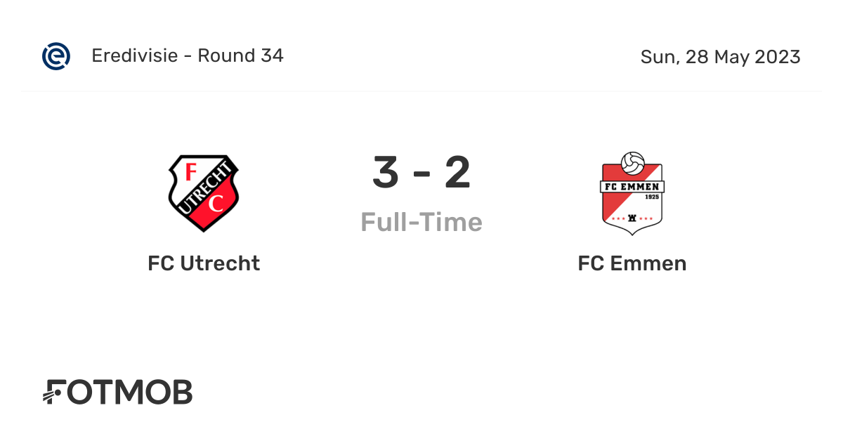 Statistik Pertandingan FC Utrecht Vs FC Emmen, Head to Head dan Prediksi Menarik