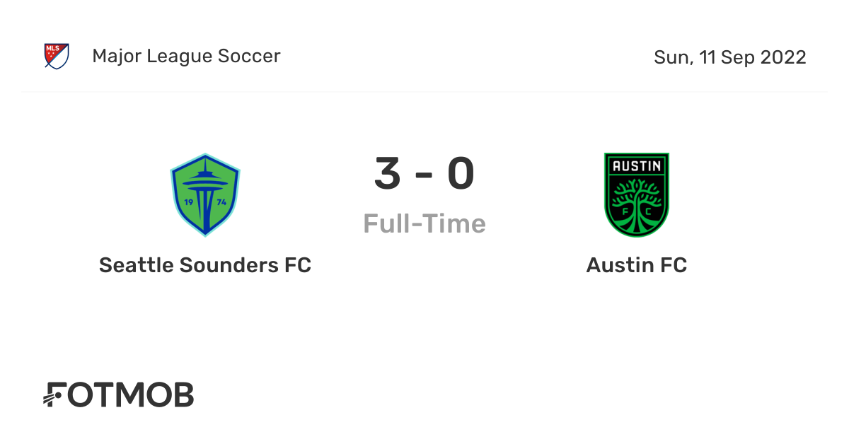 Statistik Seattle Sounders FC Vs Austin FC Head To Head, Data Pertandingan