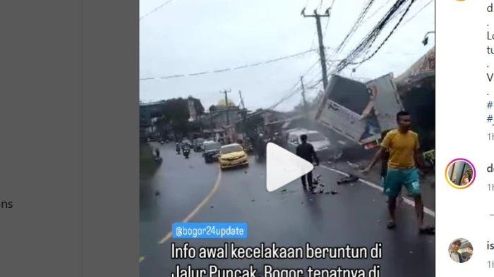 Kecelakaan Hari Ini, Ukiran Beruntun 9 Kendaraan Di Jalur Puncak Bogor, Ada Korban