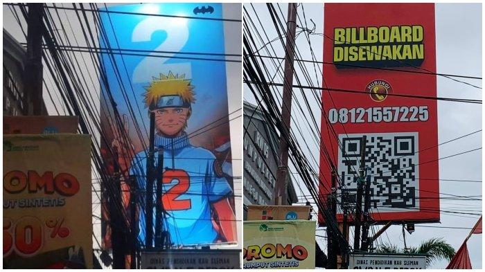 Penampakan Baliho Naruto Acungkan Dua Jari Di Jakal Sempat Trend Medsos, Sekarang Telah Dicopot