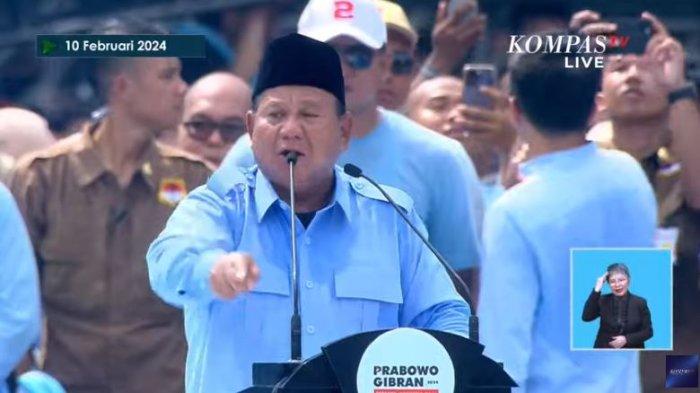 Prabowo: Yang Tidak Baiklah Makan Siang Gratis, Tidak Usah Gabung Kabinet