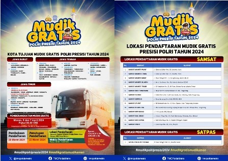 Mudik Gratis Polri Presisi 2024. Begini Cara Daftarnya