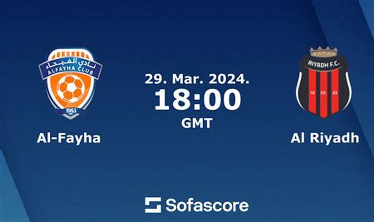 Prediksi Al Fayha Vs Al Riyadh: Tips Menebak Kemenangan Tepat