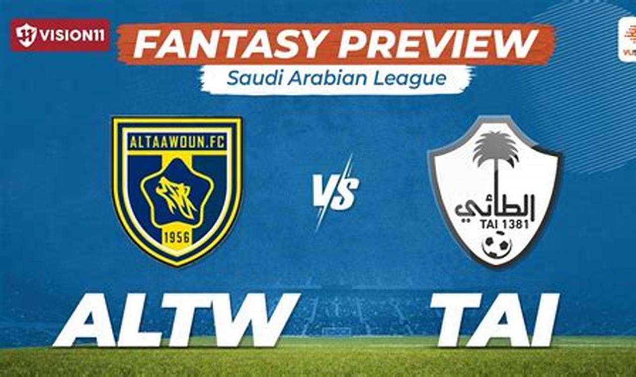 Prediksi Skor Jitu Liga Arab Saudi: Al Tai vs Al Taawoun