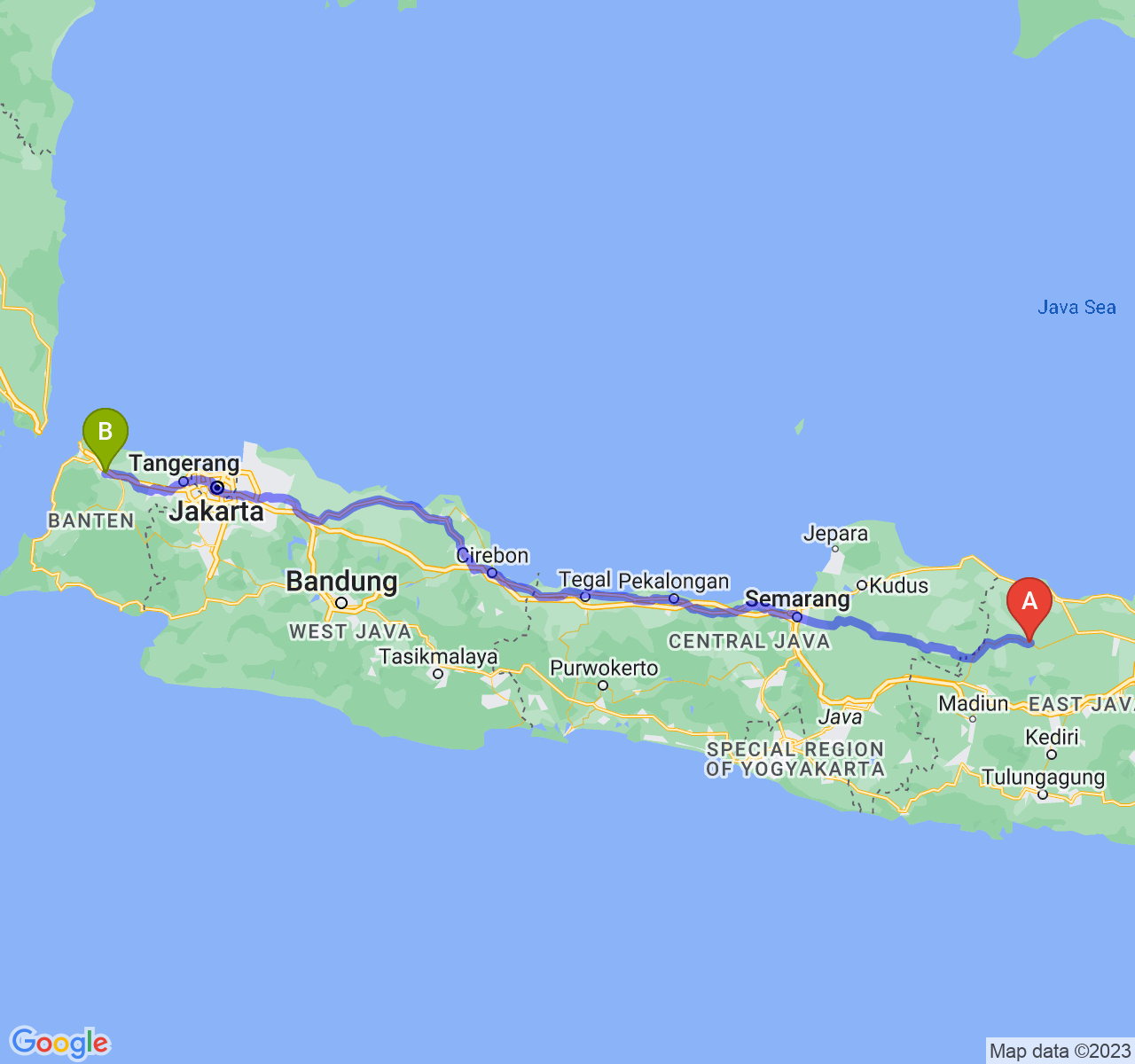 Rute dagang lama yang melintasi Bojonegoro