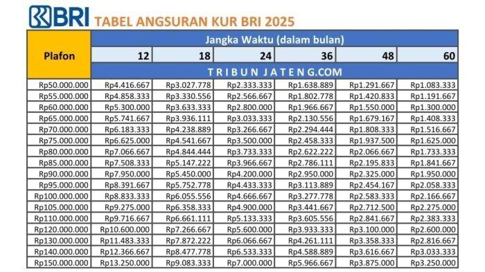 Kredit Usaha Rakyat (KUR) BRI 2025: Panduan Lengkap Pinjaman UMKM, Jenis, Persyaratan, Tabel Angsuran, dan Cara Pengajuan