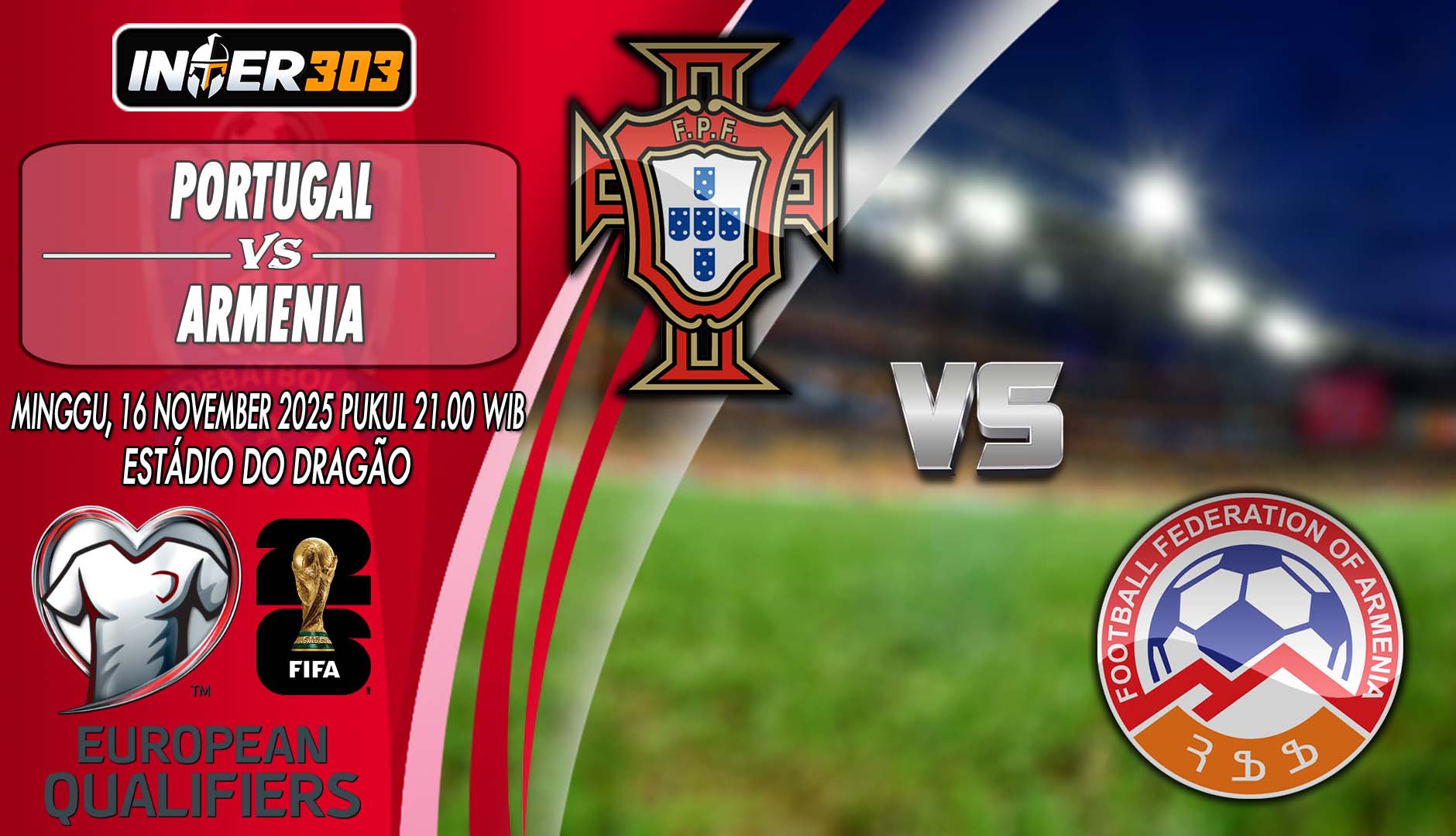Prediksi Portugal vs Armenia 16 November 2025: Duel Sengit Kualifikasi Piala Dunia di Estádio do Dragão