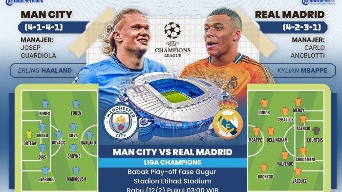 Jadwal Siaran Langsung Liga Champions 2025/26: Real Madrid vs Manchester City Tayang Eksklusif di Vidio, Duel El Clasico Eropa yang Penuh Gairah