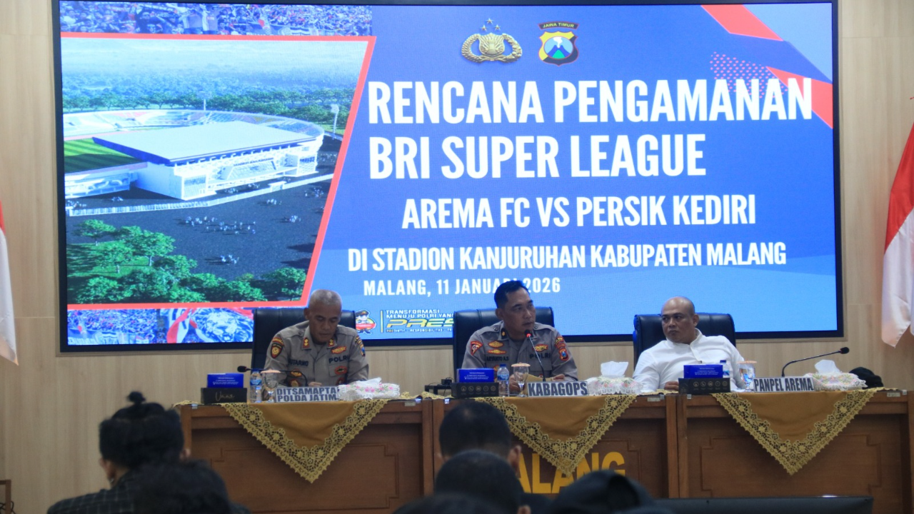 Derbi Jatim Membara: 1.400 Personel Gabungan Siaga Penuh Amankan Duel Sengit Arema FC vs Persik Kediri di Stadion Kanjuruhan