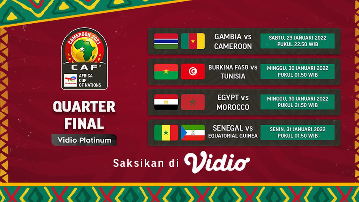 Piala Afrika 2025: Adu Gengsi Perempat Final Live Streaming di Vidio, Vision+, dan beIN Sports Connect