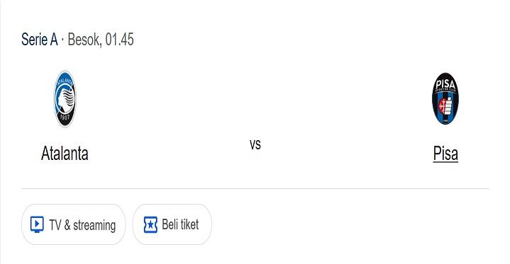 Prediksi Akurat: Pisa SC vs Atalanta BC 17 Januari 2026, Duel Sengit Serie A di Arena Garibaldi