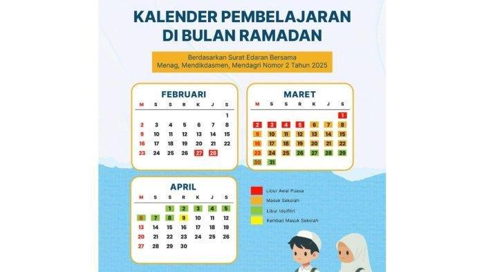 Jadwal Lengkap Libur Lebaran Anak Sekolah 2026: Mulai 16 Maret, Kembali Aktif 30 Maret
