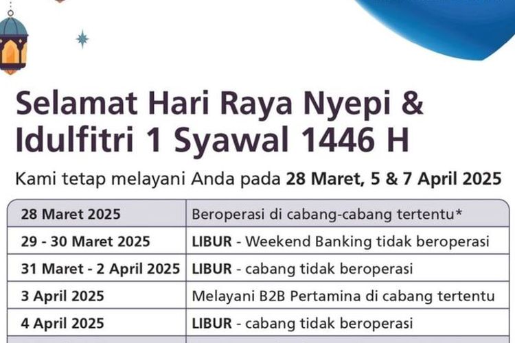 Jadwal Lengkap Operasional Bank Selama Libur Panjang Lebaran 2026: Tetap Siaga Melayani Nasabah di Tengah Momen Berharga