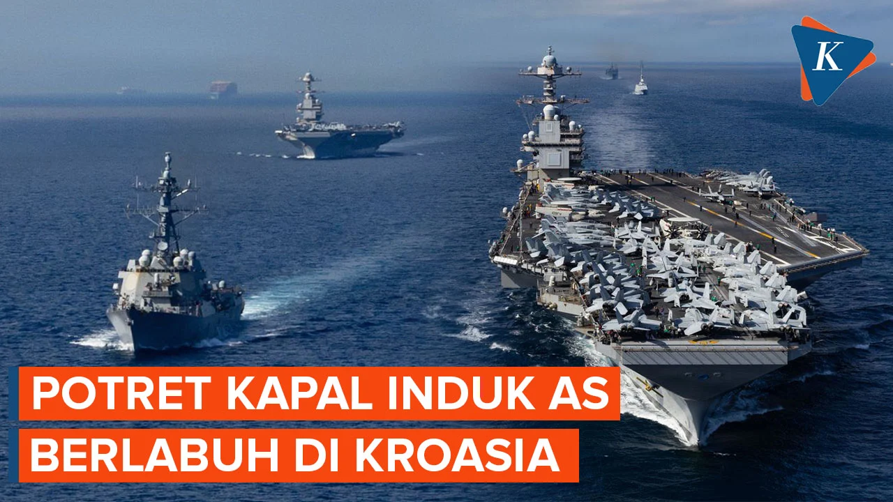 Kapal Induk USS Gerald R. Ford Terbakar Hebat di Laut Merah, Dipindahkan ke Kreta untuk Perbaikan Panjang