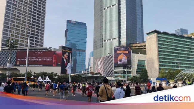 Keramaian CFD Bundaran HI Pasca Lebaran: Warga Berolahraga, Bakar Opor, dan Rayakan Kebugaran