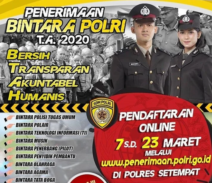 Rekrutmen Bintara Polri 2026 Dibuka Hingga 30 Maret: Cara Daftar, Syarat, Kuota, dan Jadwal Lengkap