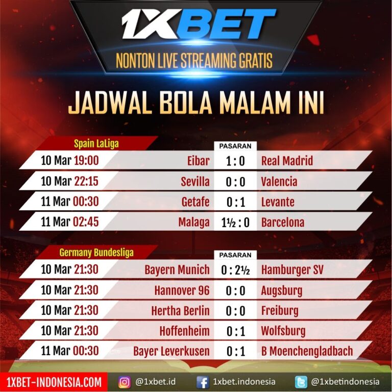 Jadwal Bola Malam Ini, Siaran Langsung Sepak Bola di TV Hari Ini